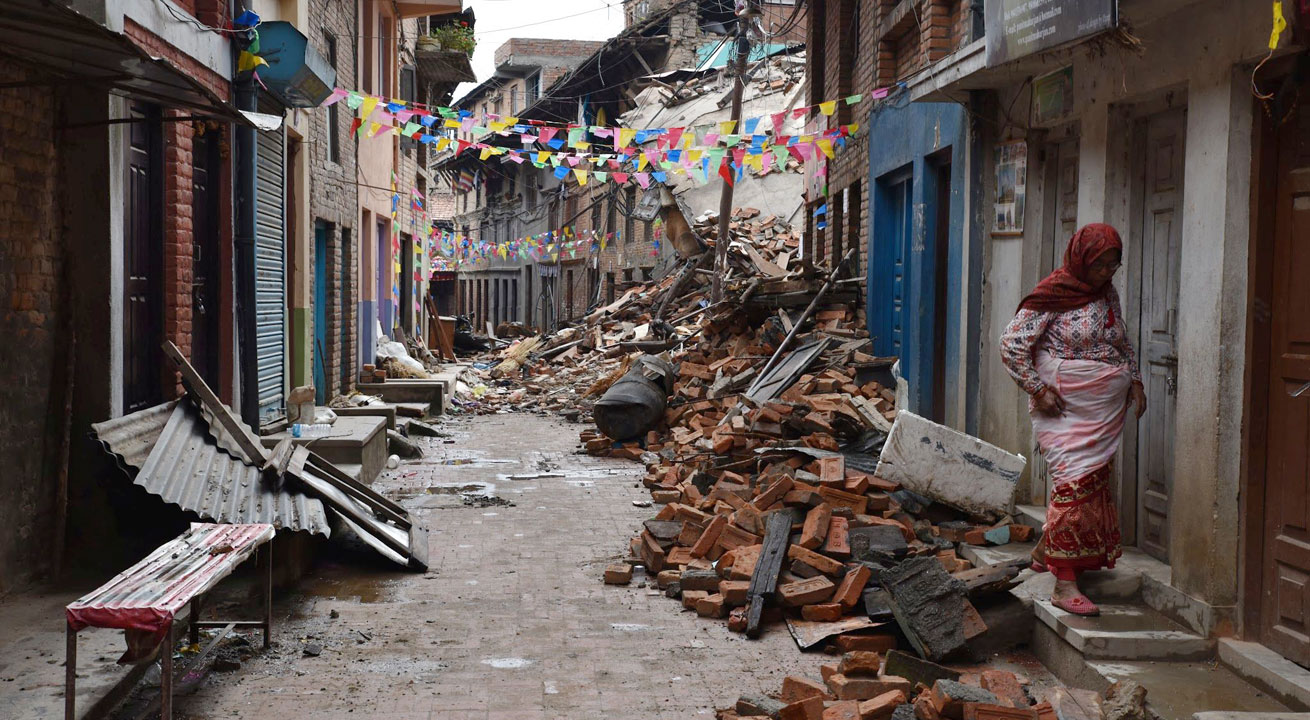 Un exemple des dégâts est ce tas de débris.Photo: CARE/Prashanth Vishwanathan