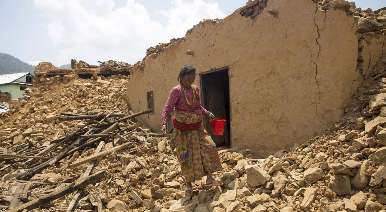 Souvent les abris ne sont quasiment pas habitables.Photo: CARE/Lucy Beck