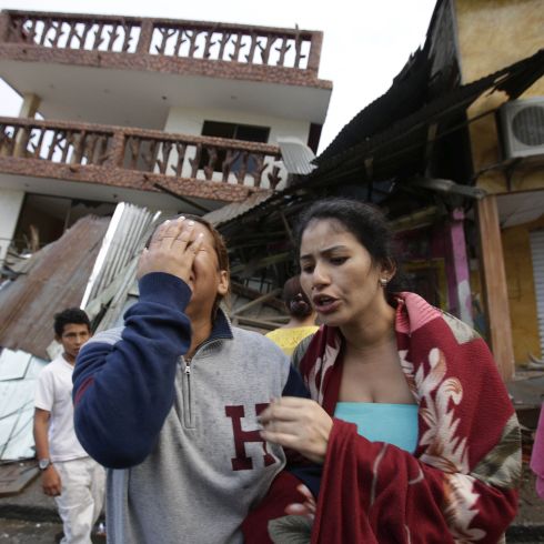 Le tremblement de terre en Ecuador. 